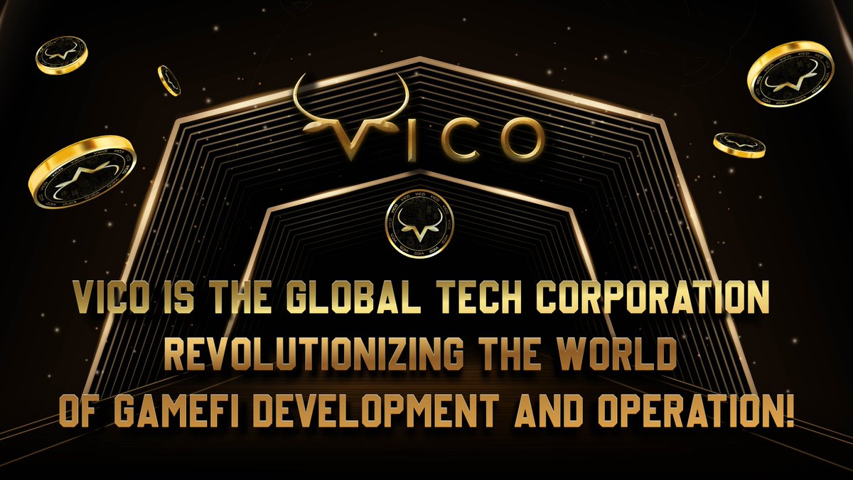 vicooffice's tweet photo. 😀VICO is the global tech corporation revolutionizing the world of GameFi development and operation❗️Join us on our journey to unlock the 'Play to Earn' potential of gaming while being entertained. #VICO #GameFi #PlaytoEarn" https://t.co/O5jdpWmxI8
