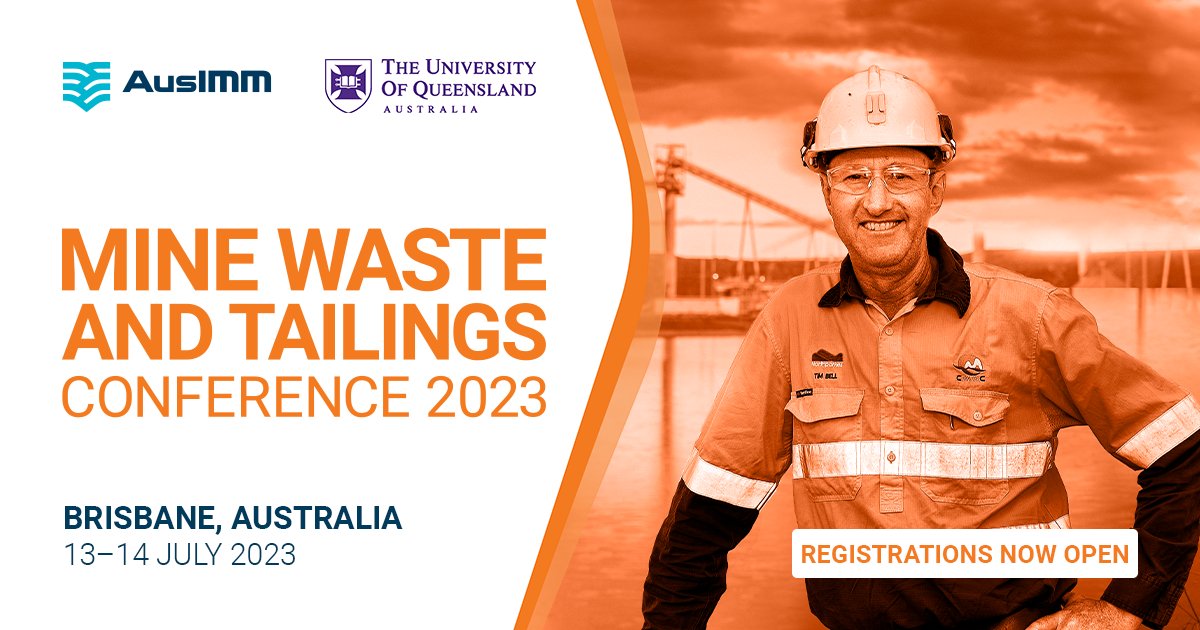MiningDig's tweet image. We are now less than 3 weeks out from @TheAusIMM’s Mine Waste and Tailings Conference 2023!

Use the discount code “SAVE2” to get $100 off your ticket price.

REGISTER: bit.ly/3XoIuaR

#MWT2023 #Mining #AusIMM