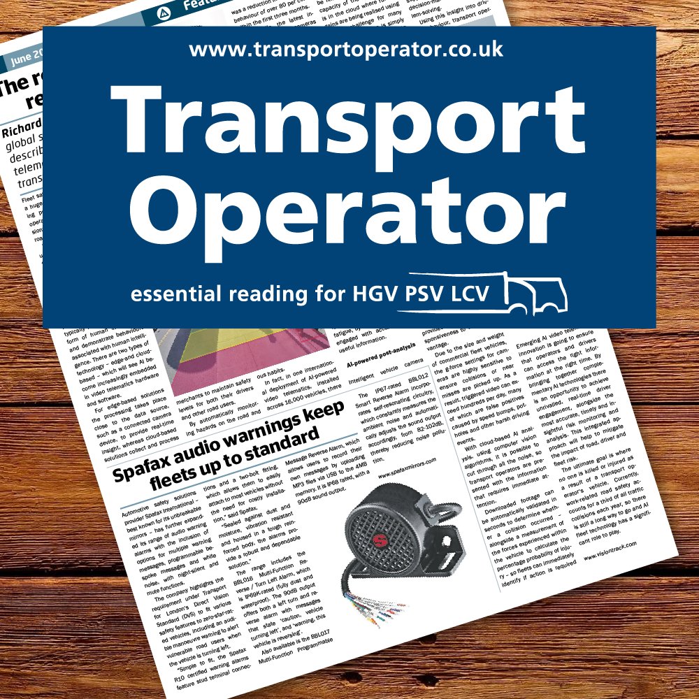 SPAFAXMIRRORS's tweet image. Have you seen the latest copy of Transport Operator? Check out our article on HGV safety featuring our audio warning technology. Remember, they&apos;re currently on sale in our eBay store - 10% off until 2nd July.

#TransportOperator #HGV #HGVSafety #AudioWarnings #ReverseAlarm #Sale