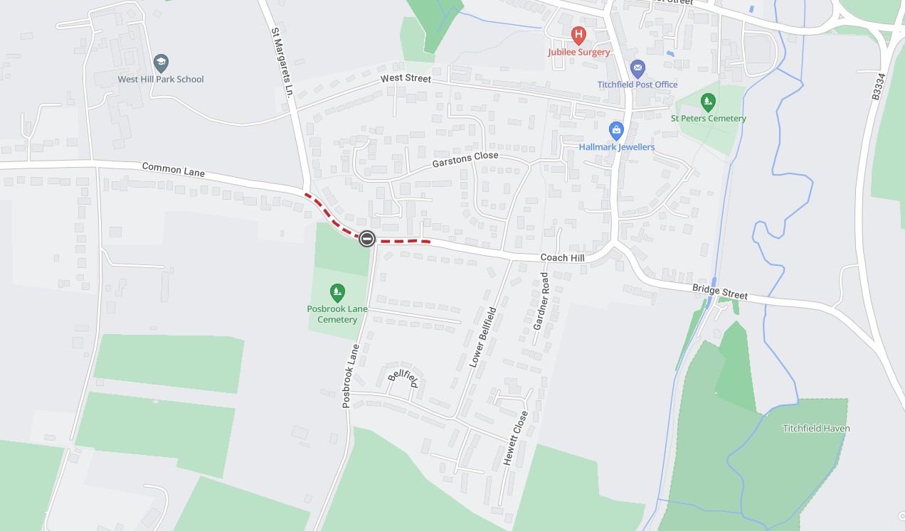 Hampshire County Council on Twitter "⚠ Road closure Coach Hill