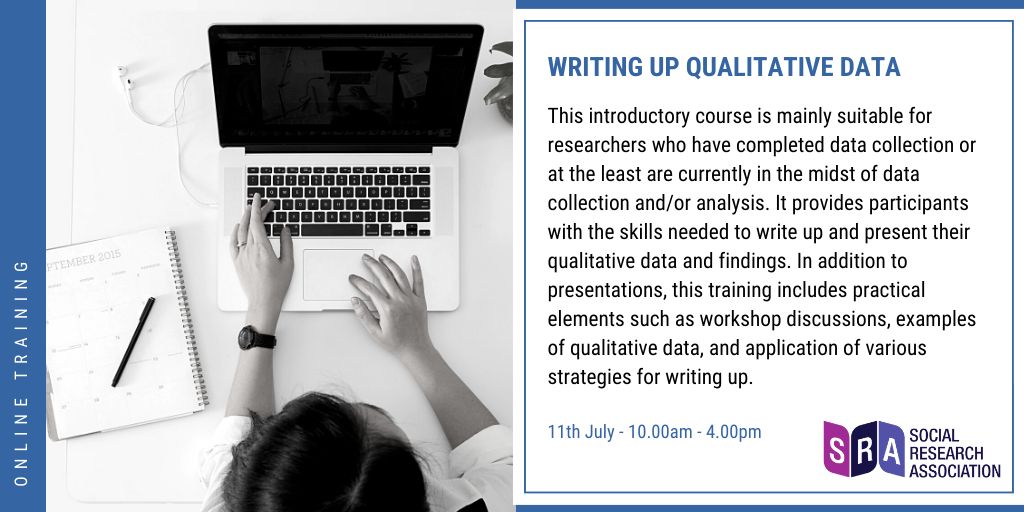 This introductory course will be of value to researchers who already have a basic understanding of qualitative research but who wish to delve into the writing up of qualitative data in more depth.

Book your spot here: bit.ly/3OZxSNE

#OnlineTraining #SocialResearch