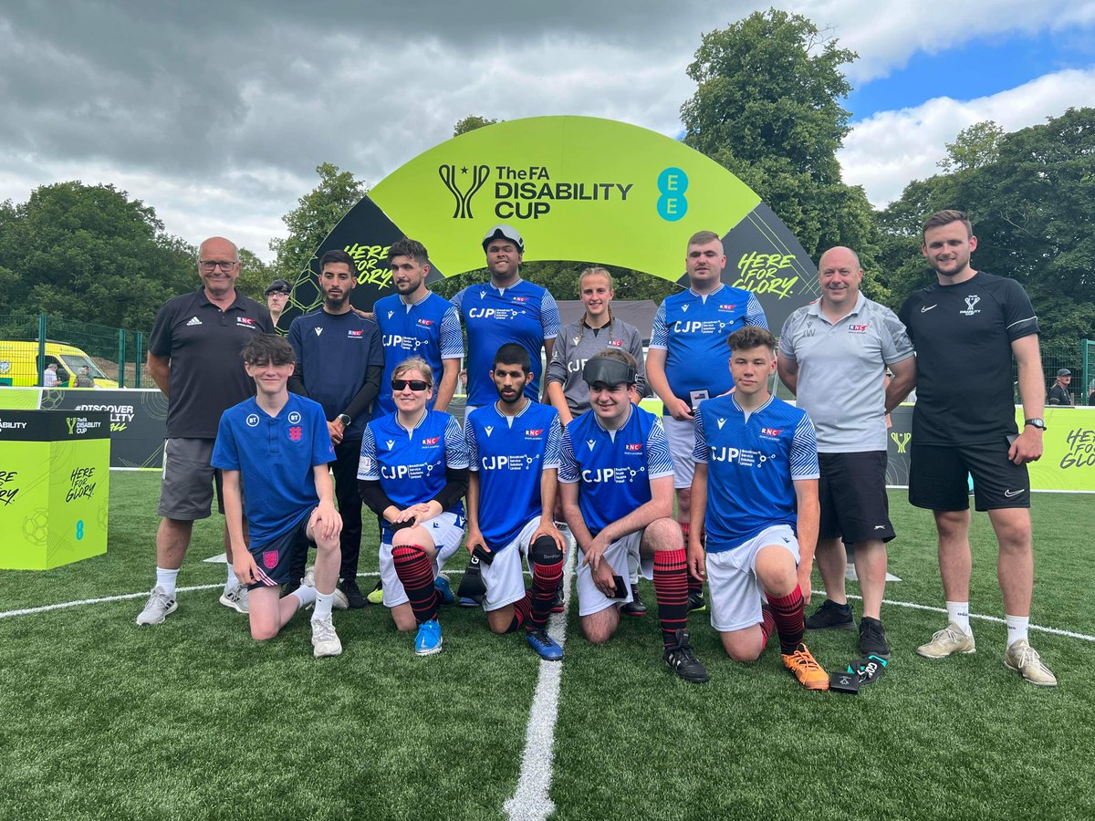 Disability Football wins @EnglandFootball's showpiece finals with fantastic coverage on @btsport 
Photo credit: @hfcchesh showing runners up in the Blind Final @RNC_Sport
#DiscoverDisabilityFootball #BlindFootball #FADisabilityCup #SeeSportDifferently
rnc.ac.uk/news-item.aspx…