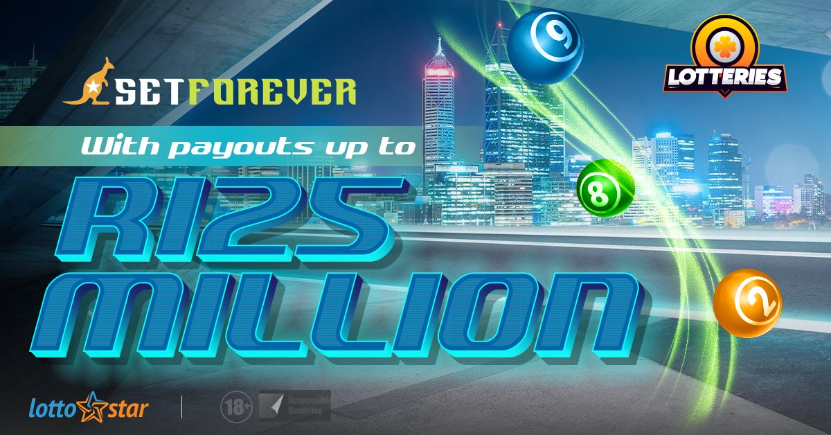 Lotto_Star's tweet photo. With a payout of up to R125 Million, you could be Set Forever. Bet now and this life–changing payout could be yours, instantly! 💰💰

#LottoStar #SetForever #Lotteries #BetNow https://t.co/2ZIfWEmEbD
