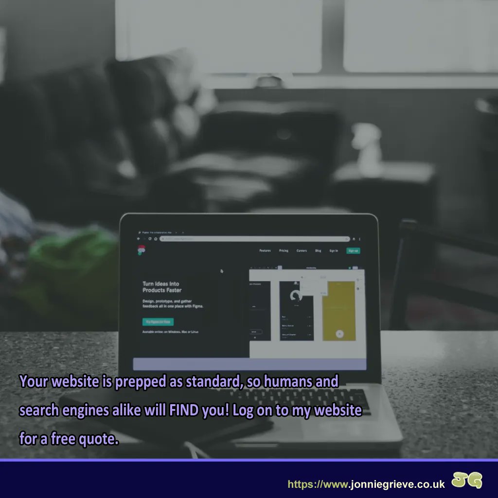 Your website is prepped as standard, so humans and search engines alike will FIND you! Log on to my website for a free quote. buff.ly/2H22D29