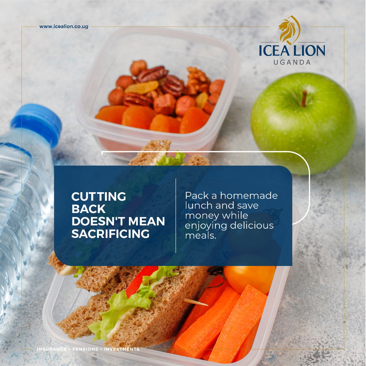 icealionug's tweet photo. You can still enjoy delicious meals and save money by packing your own lunch.
#ICEALIONUg #SavingTip https://t.co/6Po3gt0XRx
