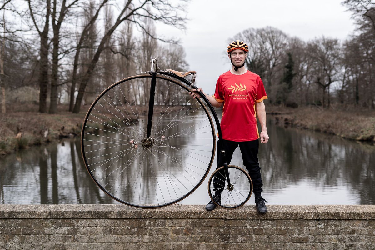PanCanResearch's tweet photo. Huge shout out to Michael Gray who's setting off today on a 200-mile Paris-London bike ride - on his 1888 Penny Farthing! Bonne chance Michael! 
His story here: https://t.co/8Yddd0GmQp
@svbtcuk https://t.co/oeTlHX4G1O