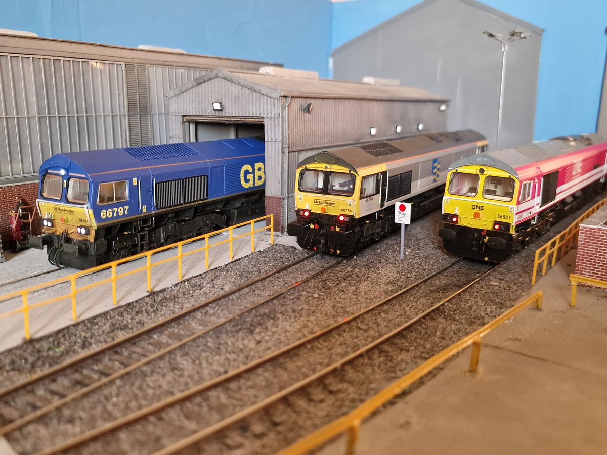 66797, 66794 &amp; 66587 seen arrived on the depot yesterday early evening from Talbot Lane. The DRS Depot signage has now been taken down too. #TMRGUK