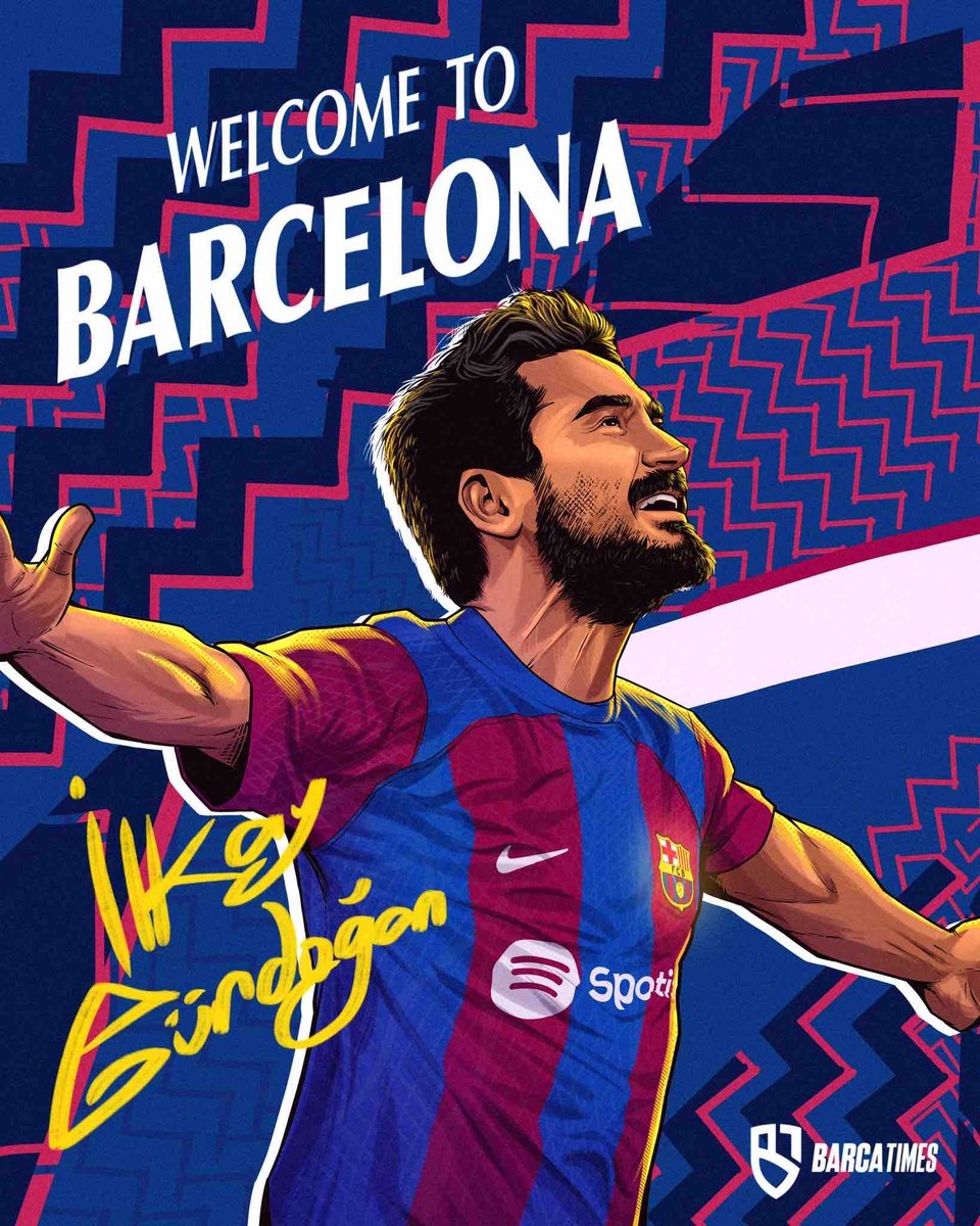 BarcaTimes's tweet photo. • 2 seasons. 

• Release clause of €400m.

Welcome to FC Barcelona Ilkay! 💙❤️ https://t.co/rmmeGU7XjX