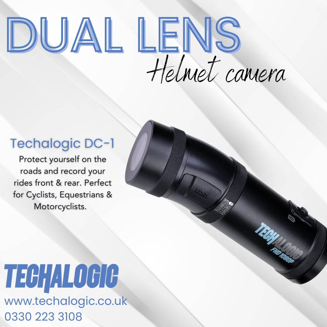 Techalogic's tweet image. The Techalogic DC-1 is perfect for Equestrians, Cyclists and Motorcyclists  🚴‍♂️🐴🏍️

Find out more and shop below 👇

techalogic.co.uk/product/dc-1-d…+

 #techalogic #helmetcam #helmetcamera #footage #roadsafety #passwideandslow #cyclist #cycling