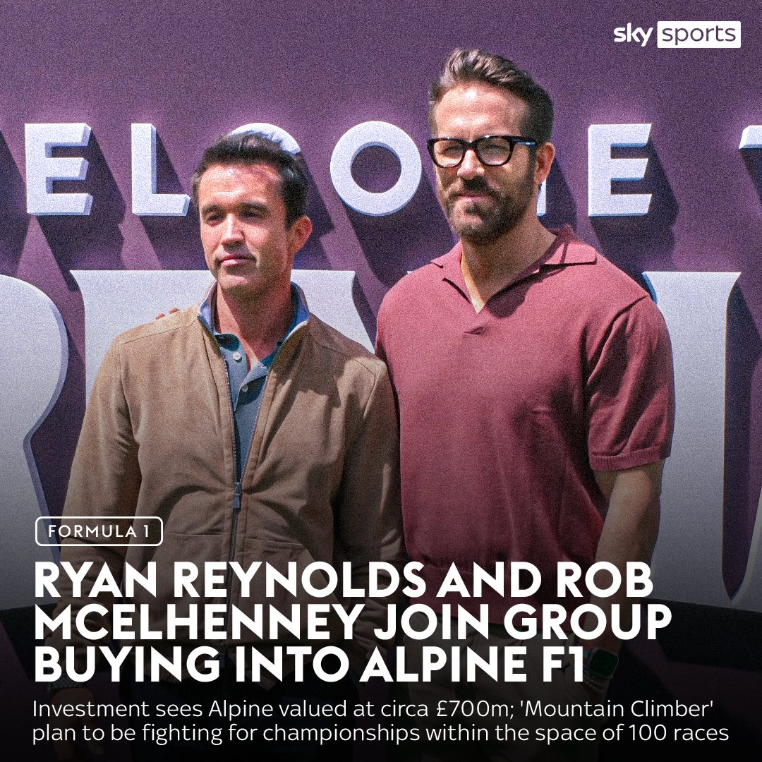 Ryan Why Welcome To F1: Why Ryan Reynolds And Rob Mcelhenney Are Investing In ...
