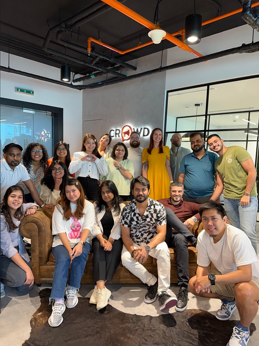 Crowd Dubai is back again in one place and we couldn't be more excited to see these familiar faces, feel the energy, and create our own magic. ✨

#Crowd #TeamCrowd #AmplifyCrowd #DigitalAgency #ThisIsCrowd #Dubai #Team #Reunited #Family