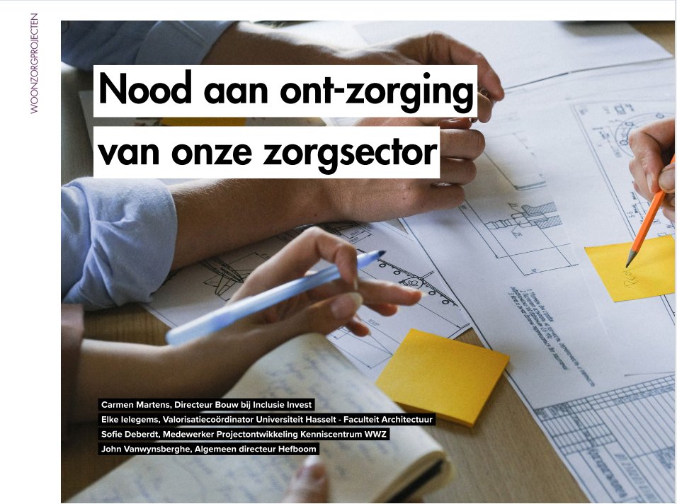 #leestip: "Nood aan ont-zorging van onze zorgsector"

Over onze ondersteuning van woonzorgprojecten in Vlaanderen, samen met Inclusie Invest, Hefboom, Uhasselt

myportal.vandenbroeleconnect.be/inhoudstypes/t…