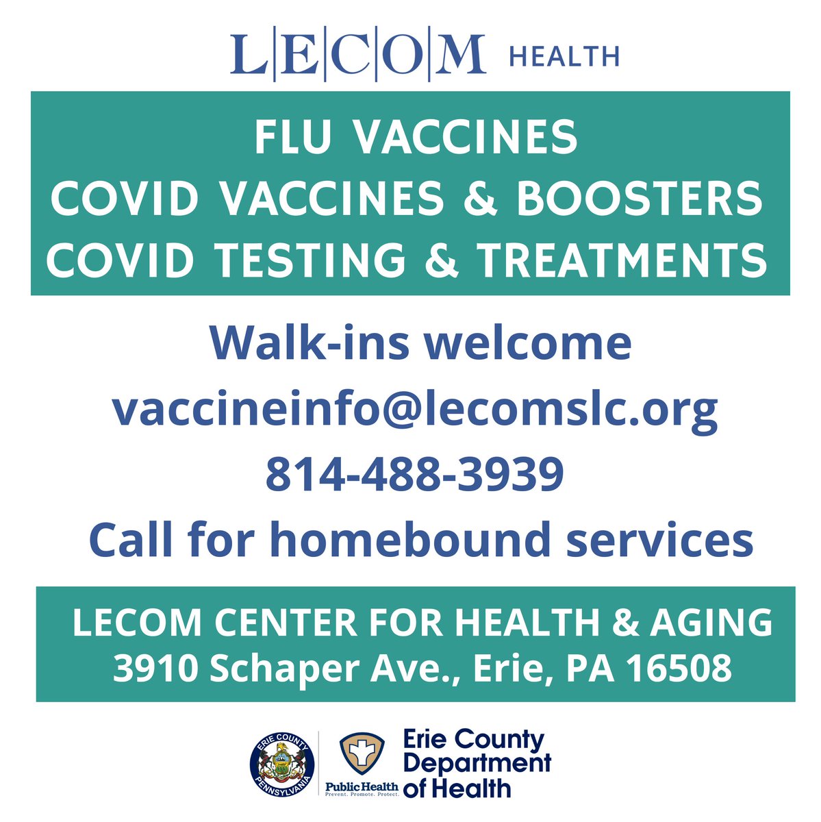 Erie County Department of Health - Pennsylvania tweet media