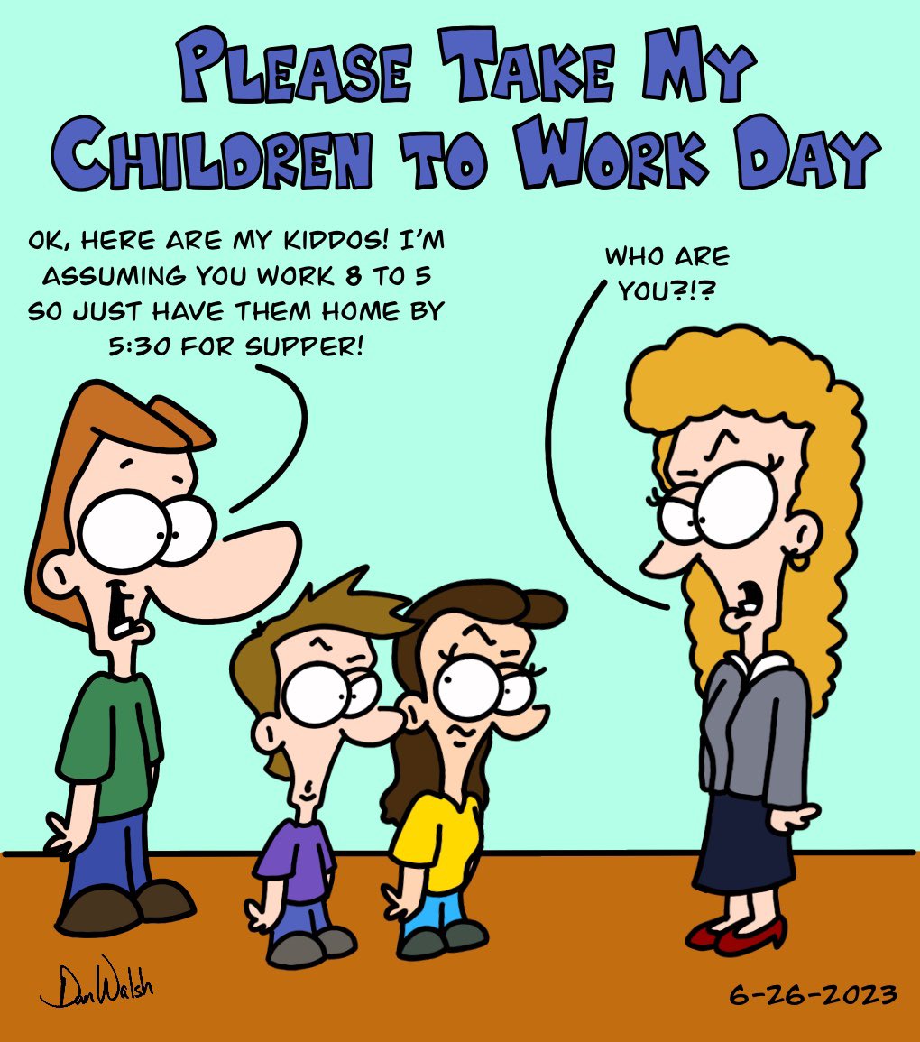 Nice! Free daycare!

danwdrawing.myportfolio.com/drawing-a-blank

#danwdrawings #caricatures #digitalcartoon #artoftheday #cartoonart #cartoons #digitalart #comics #cartooning #comicart #fanart #cartoondrawing #cartoonstyle #drawingablank #daysoftheyear #pleasetakemychildrentoworkday #kids #work