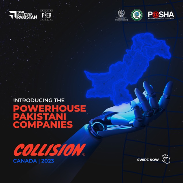 TechDestPak's tweet photo. Discover the brilliance of #Pakistan's innovation at Hall D, E460, Enercare Center, #Toronto, #Canada. Immerse yourself in groundbreaking solutions, visionary ideas, and limitless possibilities. Join us from June 26-29, 2023, and witness the future unleashed at #CollisionCanada. https://t.co/ZNuaNBzlou