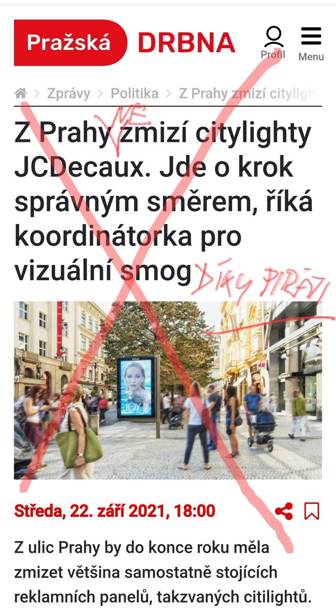 p_zelenka's tweet photo. Odstraňování vizuálního smogu v Praze i díky všem hlasům @piratipraha skončilo. RHMP umožnila odkup těchto CLV vitrin, ačkoliv dle smlouvy je měla na vlastní náklady odstranit firma JCD. Teď buď odstranění zaplatí město, nebo vitriny zůstanou. https://t.co/2mmThoSvIS