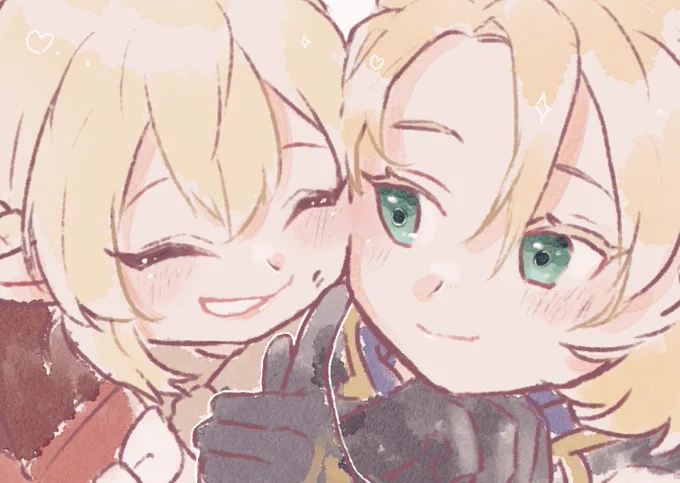 ほっぺ吸い  #ほっぺの斜線は可愛い