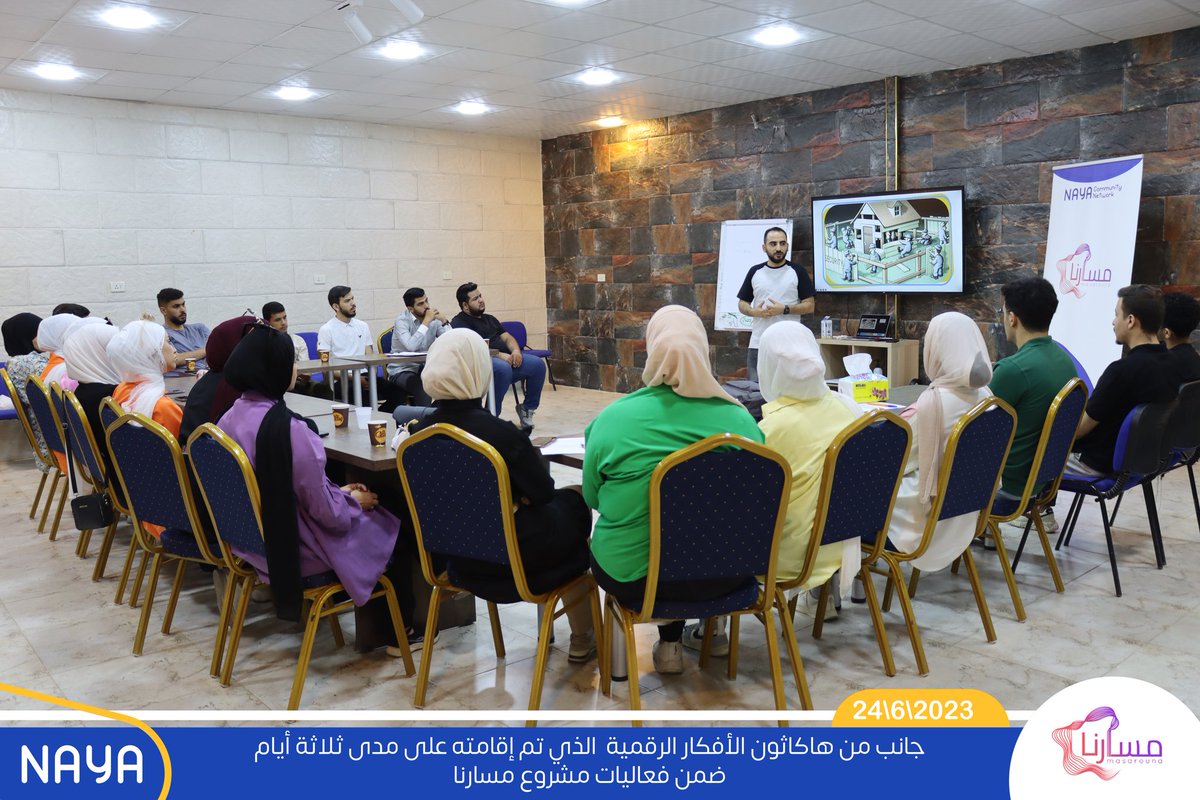 nayajoorg's tweet photo. أفكار كثيرة تناولها المشاركون في هذا التدريب من أجل التغيير الإيجابي

 "هاكاثون الأفكار الرقمية " الذي تم إقامته على مدى ثلاثة أيام ضمن فعاليات مشروع مسارنا.

#شبكة_نايا_المجتمعية💙 https://t.co/xUay6Fso4b