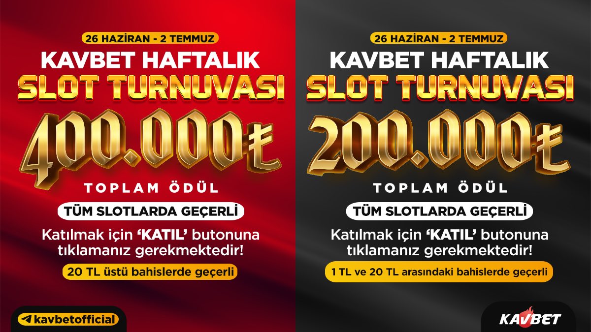 🫱🏼‍🫲🏽Kavbet’te herkes kazansın diye

💰Turnuvayı ikiye böldük 🫠

🗓️ Bitiş : 2 Temmuz 

⏱️ Süre kısa ödül daha da büyük🤩