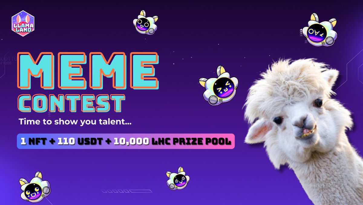 LlamaLand_Game's tweet image. MEME People!! 
Show us how masterful your skills are 🤓

#LlamaLand #meme #memecontest