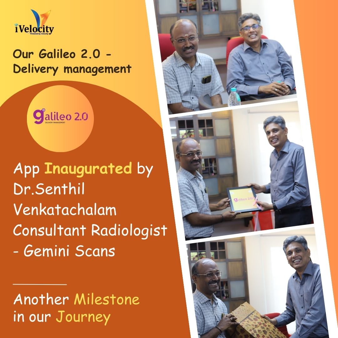 #applaunch Our Galileo 2.0 - Delivery Management
App Inaugurated by Dr.Senthil Venkatachalam Consultant Radiologist - Gemini Scans... - Another Milestone in our Journey.
.
#inauguration #launch #dedicatedinternetprovider #internetleasedline #ivelocityeventinternet #scanningcenter