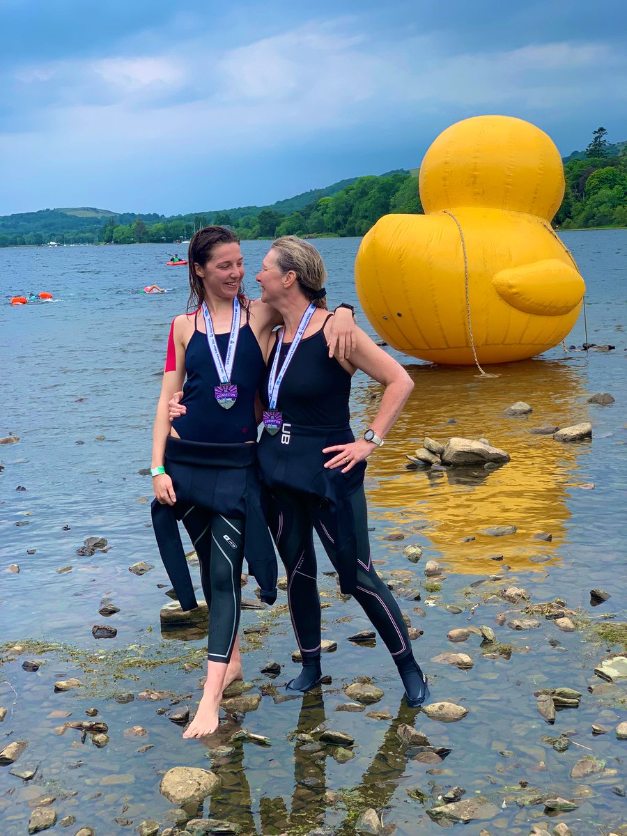 Coniston End to End 5.25 miles yesterday.
What an achievement. 
I am so proud of my mum.
How many people get to share moments like these #motherdaughter 

#openwater #chillswim #coniston #swim #openwaterswimming  #duck #LakeDistrict