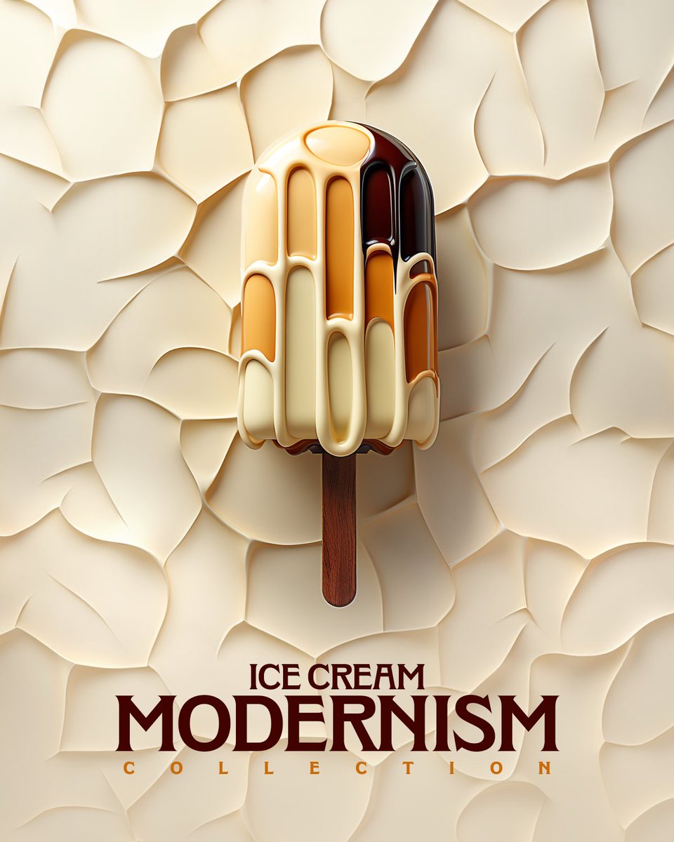 Summer has arrived.
/Imagine ice cream inspired by artistic movements.

Let's start with modernism.
🧵

#midjourney #midjourneycommunity #digitalartist #digitalillustration #summer #icecream #creativefood #dessert #confectionery