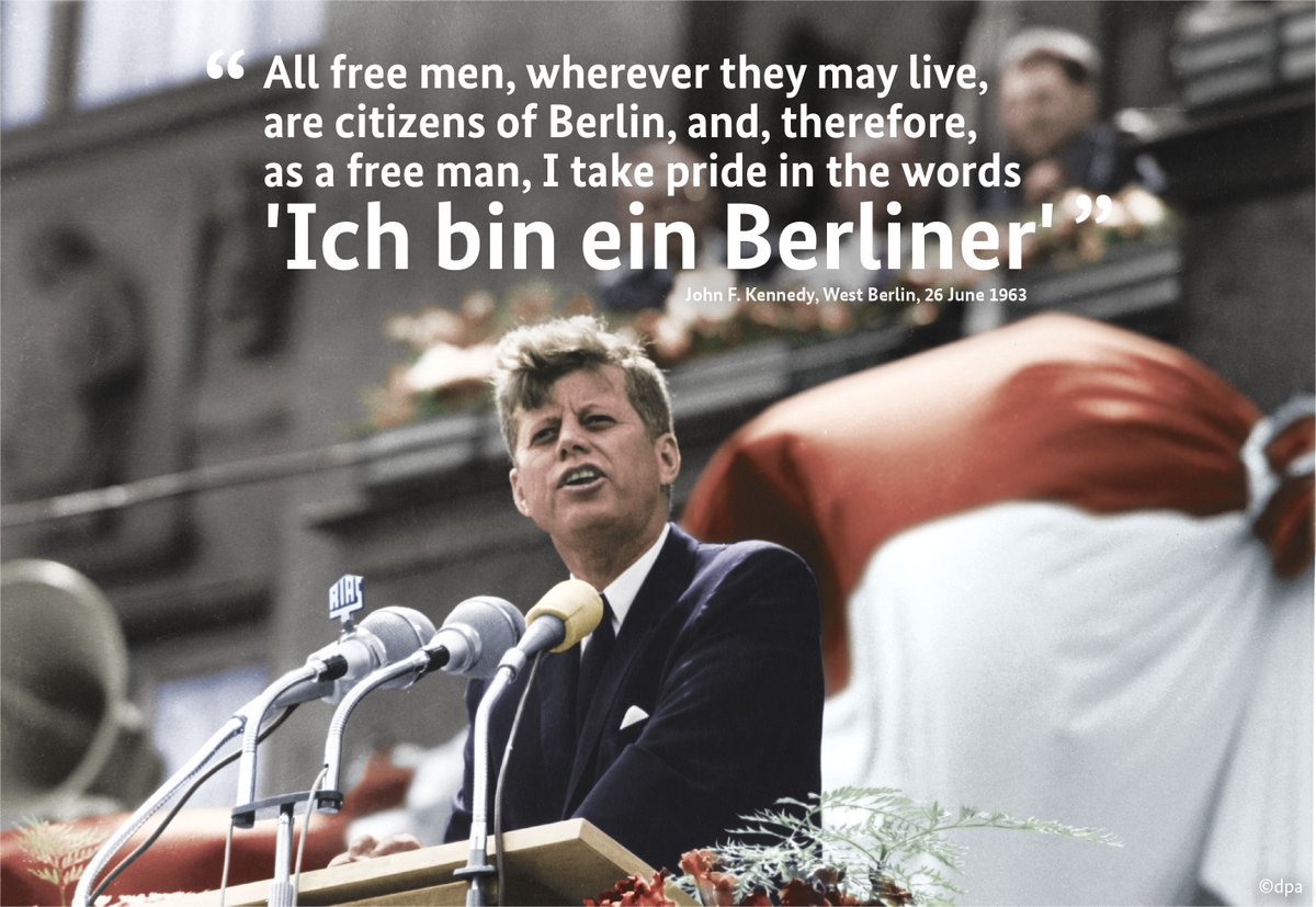 "Ich bin ein Berliner"

60 years ago #OTD, John F. Kennedy gave his famous speech in a divided Berlin.