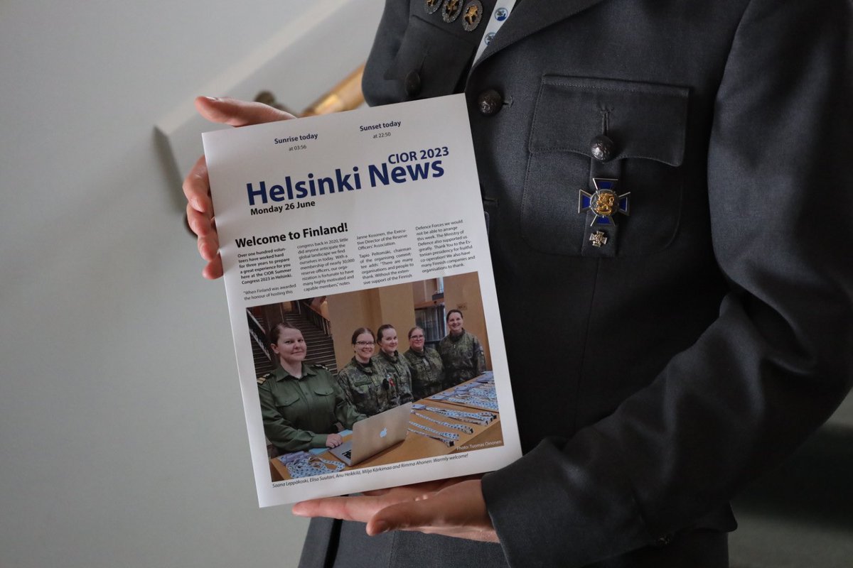 The media team of Summer Congress 2023 consist professional volunteers. 

Amongst other tasks they publish a daily Summer Congress Magazine that holds interesting news stories and pictures of the events. 

Read it here:

cior.net/news/events/su…

#wearecior #sc2023helsinki