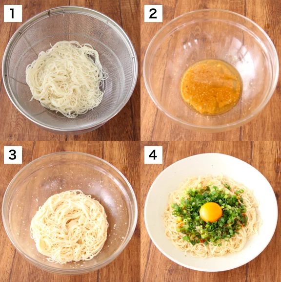 そうめんに一手間加えて油そば風に！