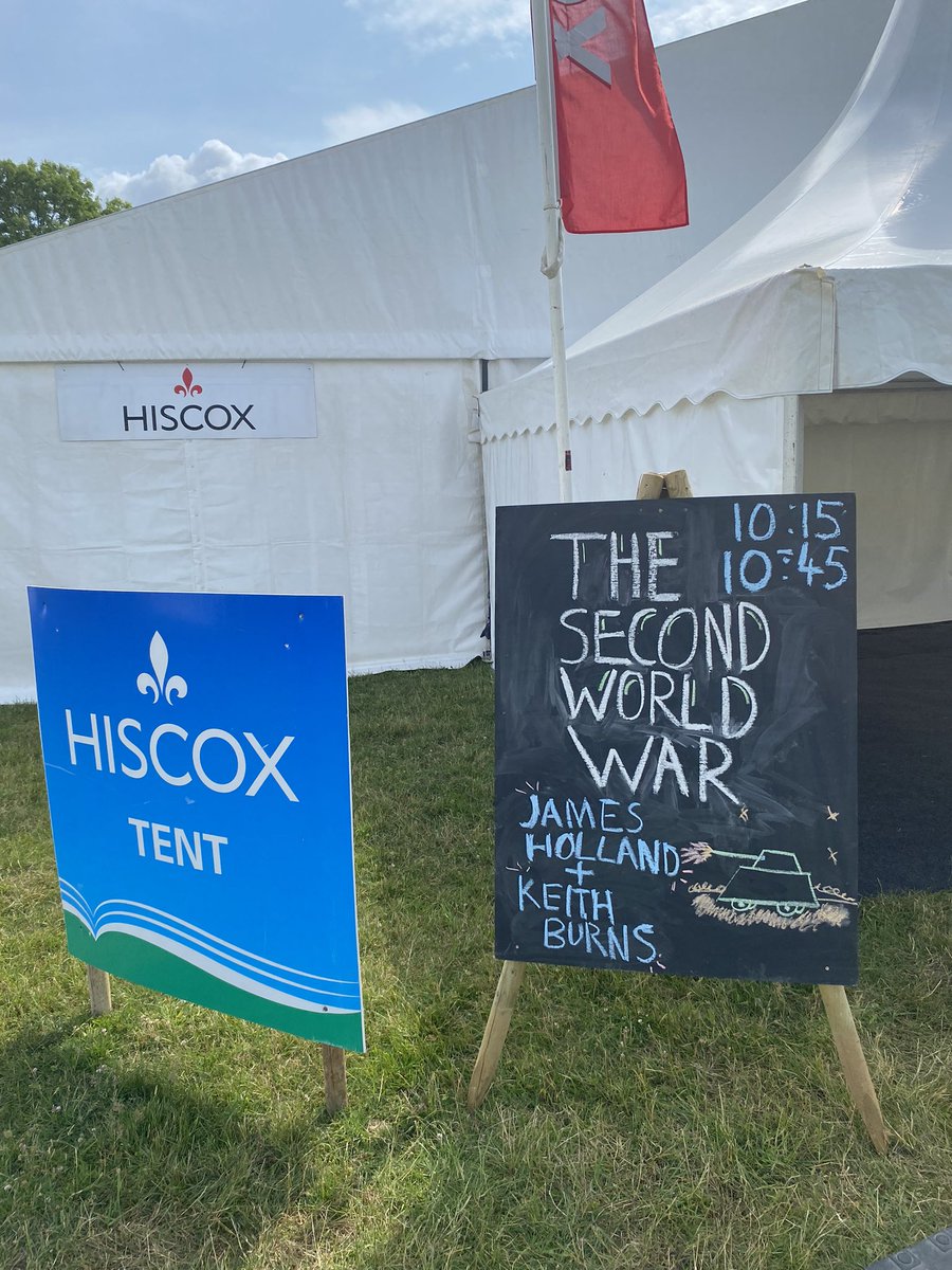 Excitement is building as James Holland with Keith Burns talk about The Second World War ahead of a packed programme from Hiscox Tent #bringinghistorytolife #cvhf