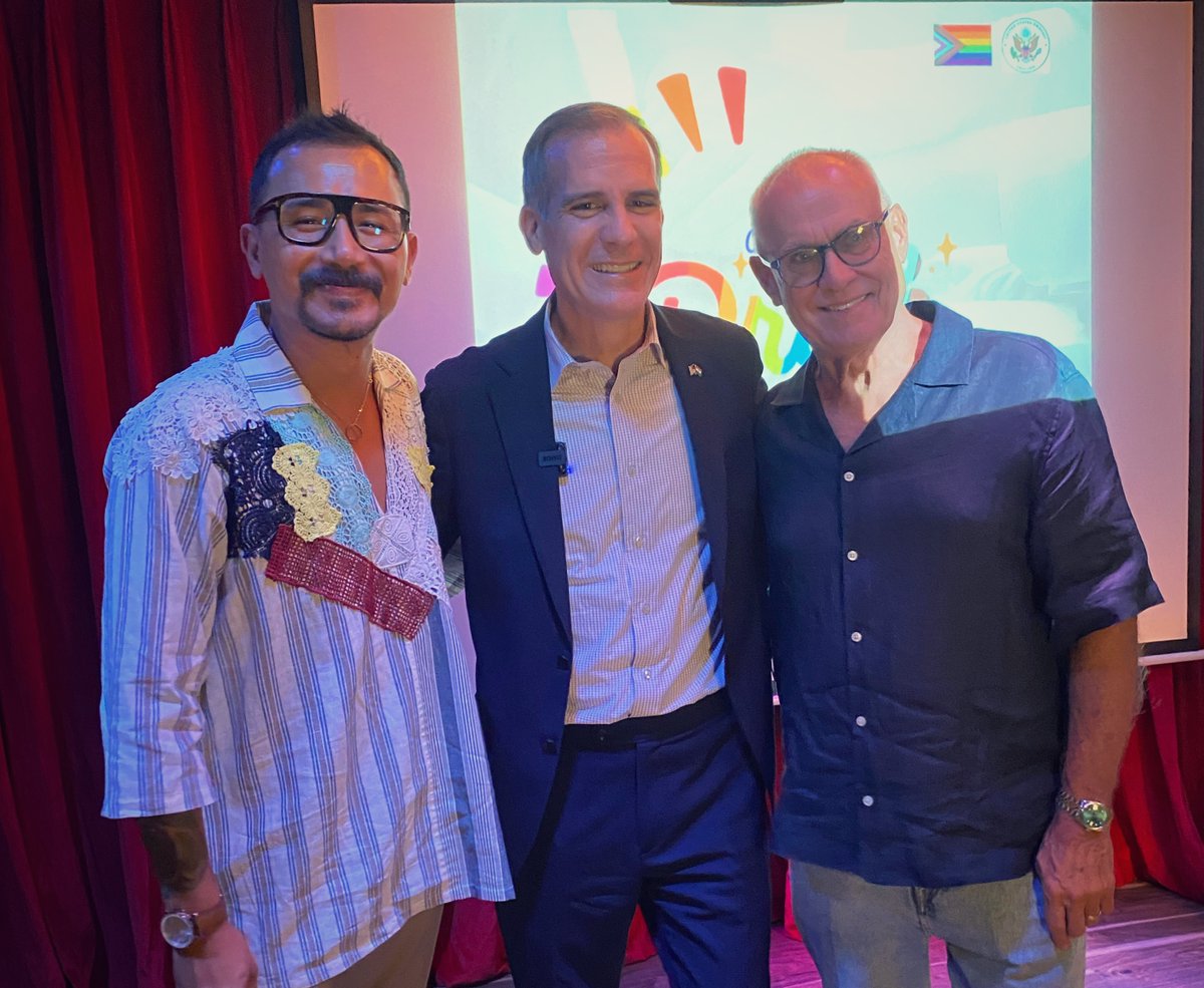 TasteWithRobin's tweet photo. Celebrating the opening of #pridemonth2023 in New Delhi, the US Embassy @USAndIndia & H.E. Ambassador Eric Garcetti @USAmbIndia hosted the #LGBTQI+ business networking reception at #Depot48 in GK-II New Delhi.
As a gay owned business, #SereneJourneys was fortunate enough to be invited to the event joining together LGBTQ community, friends and allies to celebrate the tremendous progress that has been made in India as well as be dedicated to the challenges that still lie ahead.
Ambassador Garcetti gave inspiring remarks comparing the human rights struggle here to the abolition of slavery, women’s rights movement, and other periods in history where important accomplishments in human rights were achieved that at the time seemed to take forever, but those pages did ultimately turn! And so shall the page of equal human rights for all people turn here in India.
#Loveislove #pridemonth #prideeveryday #depot48 #gayrights #lgbtqpride #lgbtqtravel #lgbtqsupport #lgbtqbusiness #lgbtqinclusion #networking #usembassy #delhi #smallbusinessowners
@ILoveGayIndia @BuzzFeedLGBTQ @LgbtqIndia