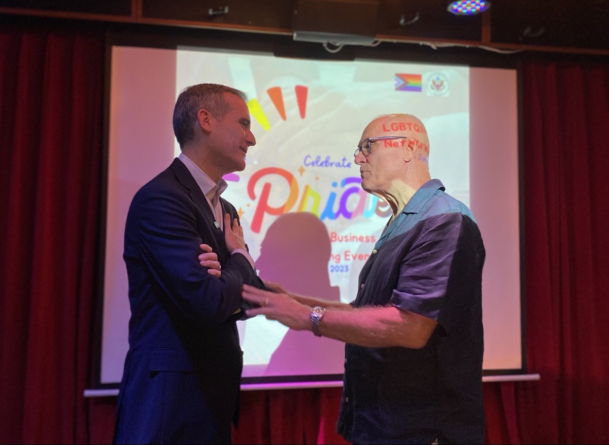 TasteWithRobin's tweet photo. Celebrating the opening of #pridemonth2023 in New Delhi, the US Embassy @USAndIndia & H.E. Ambassador Eric Garcetti @USAmbIndia hosted the #LGBTQI+ business networking reception at #Depot48 in GK-II New Delhi.
As a gay owned business, #SereneJourneys was fortunate enough to be invited to the event joining together LGBTQ community, friends and allies to celebrate the tremendous progress that has been made in India as well as be dedicated to the challenges that still lie ahead.
Ambassador Garcetti gave inspiring remarks comparing the human rights struggle here to the abolition of slavery, women’s rights movement, and other periods in history where important accomplishments in human rights were achieved that at the time seemed to take forever, but those pages did ultimately turn! And so shall the page of equal human rights for all people turn here in India.
#Loveislove #pridemonth #prideeveryday #depot48 #gayrights #lgbtqpride #lgbtqtravel #lgbtqsupport #lgbtqbusiness #lgbtqinclusion #networking #usembassy #delhi #smallbusinessowners
@ILoveGayIndia @BuzzFeedLGBTQ @LgbtqIndia
