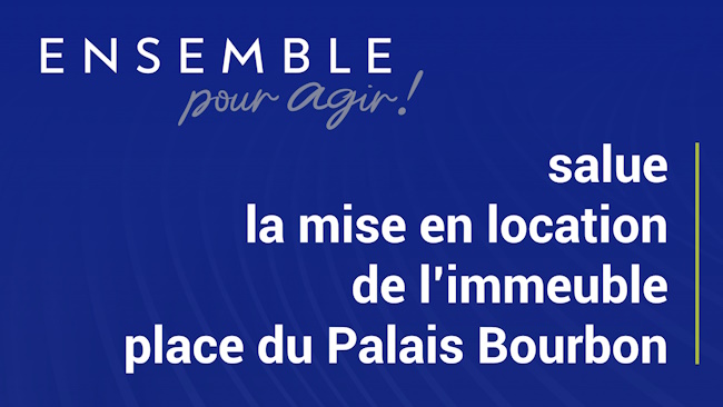 🔵Ensemble salue la mise en location de l’immeuble
 place du Palais Bourbon ! [...]
📰Lire la suite de l'article ➡️ bit.ly/44jxFJK
#Ensemblepouragir