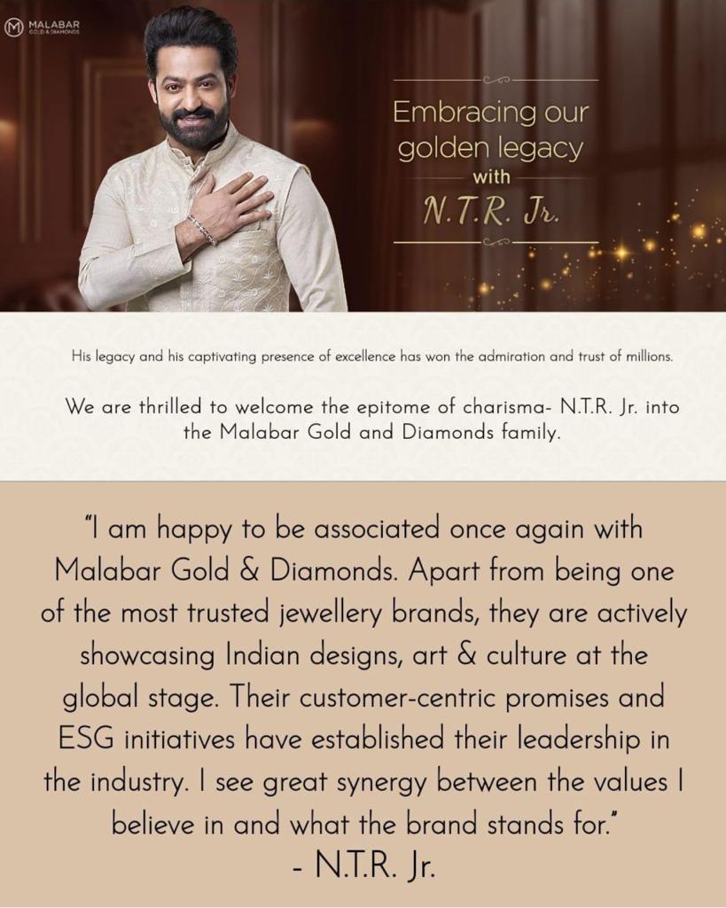 Man Of Masses @tarak9999 About @Malabartweets Brand Endorsement.

#ManOfMassesNTR