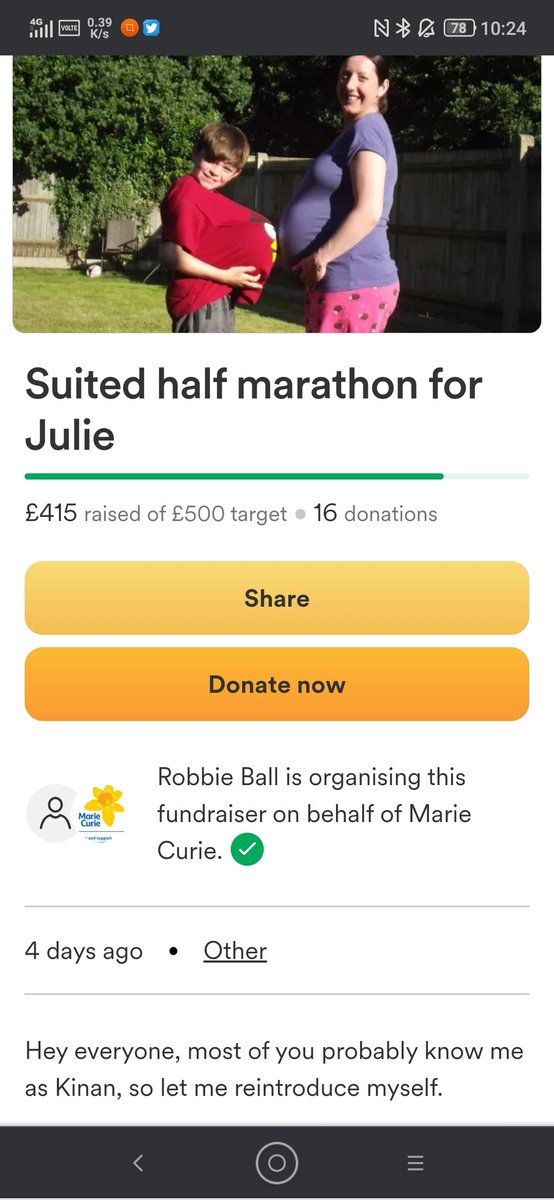 Once again, I just wanna thank everyone who has donated! To have over £400 is amazing, but the fundraiser has only just started.

Bring on October when I run a half marathon in Kel!