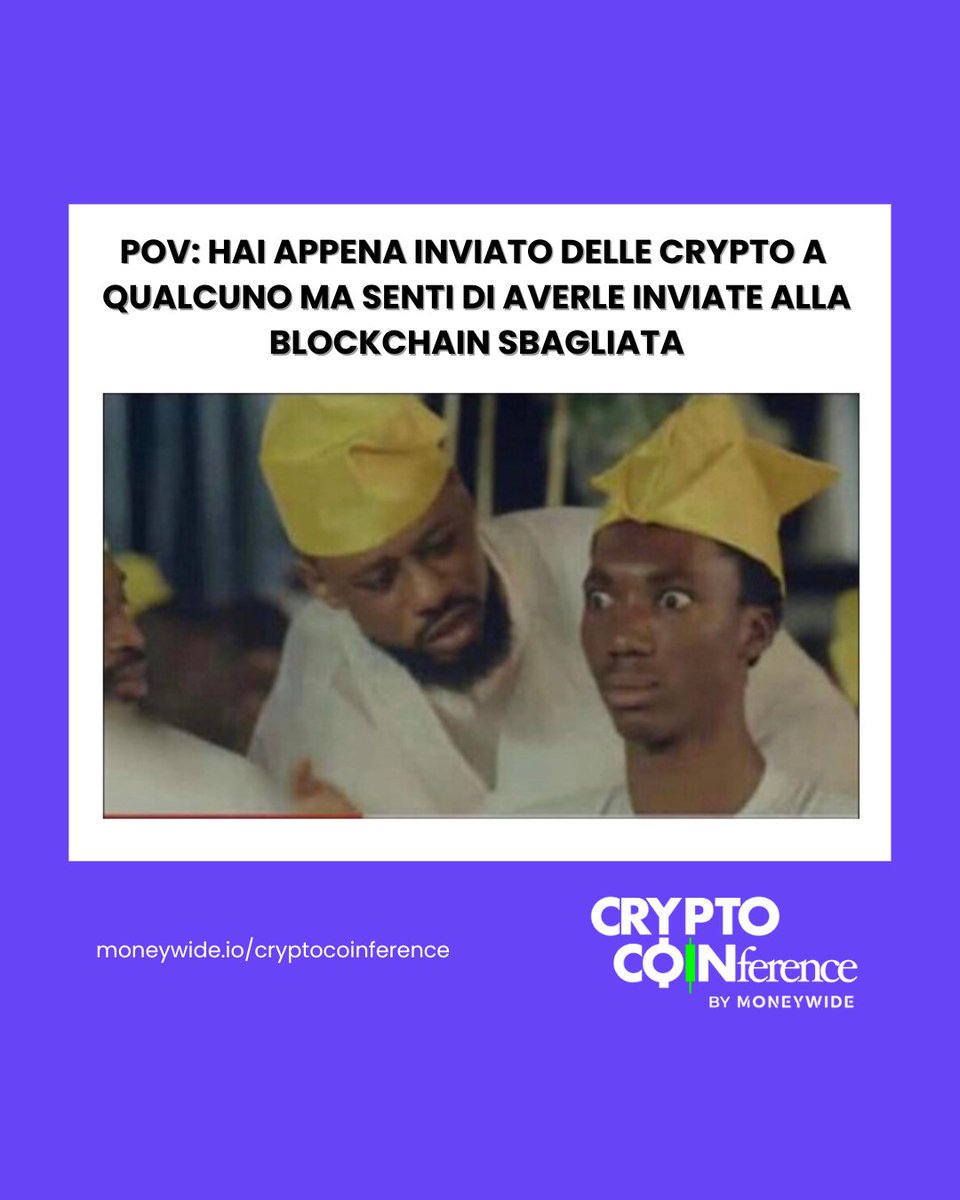 Nel mondo crypto l'errore è sempre dietro l'angolo...

Qual è dunque l'errore più grossolano che hai commesso da quando hai iniziato ad approcciarti a questo settore?
Faccelo sapere con un commento qui sotto! 👇