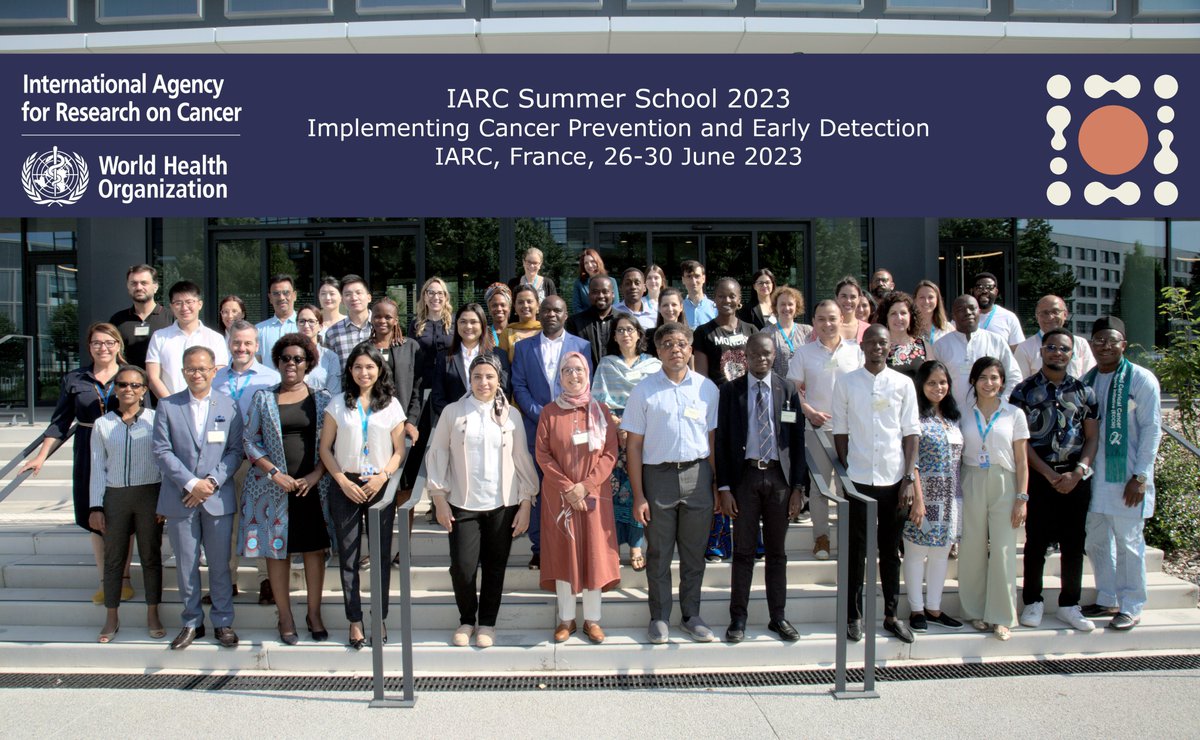 IARCWHO's tweet photo. The #Cancer #Prevention & Early Detection module starts the 2nd part of its programme at the 🆕IARC headquarters building⏺️ today!
Registration is still open for the last 3 sessions of the Public Events Series of the #IARCSummerschool 2023.
Register here: https://t.co/OSNZmiAABJ https://t.co/acvq7JE1eU