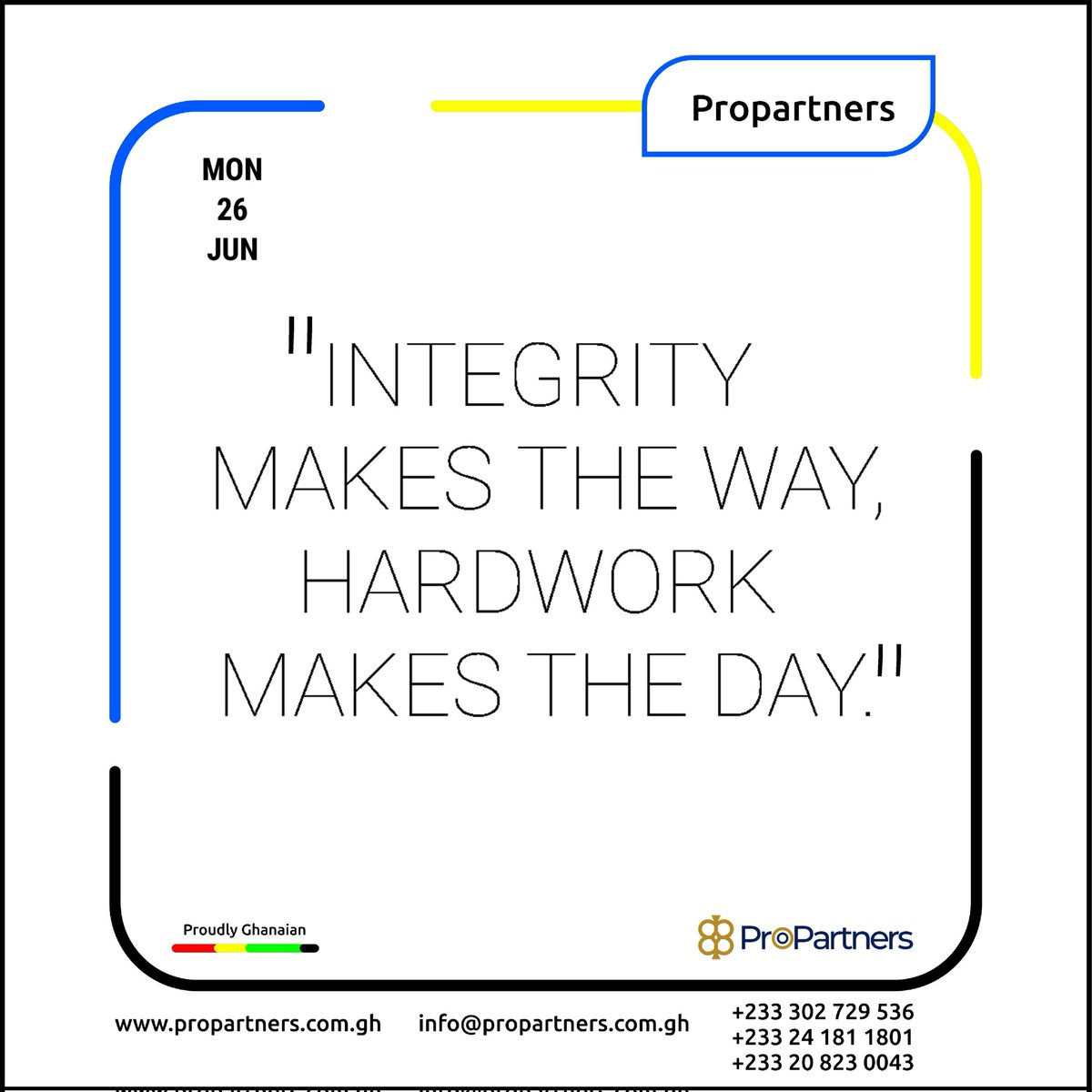 Have a profitable week!

#propartnersghana 
#equitypartnedship 
#equitycrowdfunding