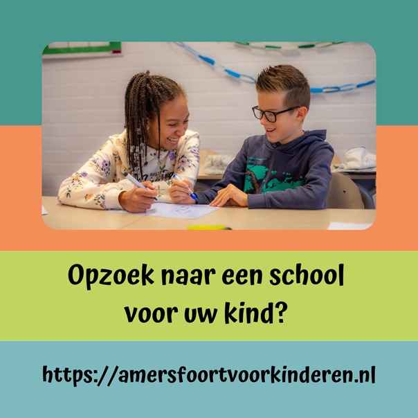 Amersfoort Voor Kinderen is nu live!
Ontdek alle onderwijsmogelijkheden in de gemeente Amersfoort op één plek. 
Bezoek amersfoortvoorkinderen.nl en vind de perfecte educatieve optie voor jouw kinderen!
