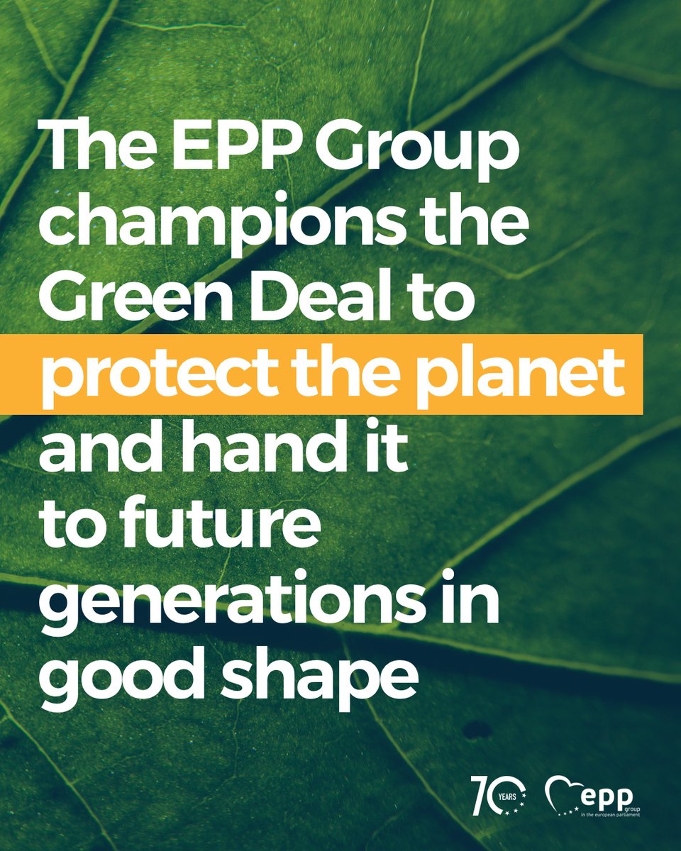 From the very beginning, the @EPPGroup has been ambitious about the #GreenDeal!

We championed:
💚EU Climate Law: the most comprehensive climate protection law of all time
💚ETS: the EU's flagship climate tool
💚#RenewableEnergyDirective: the EU's new, bold, renewable energy plan