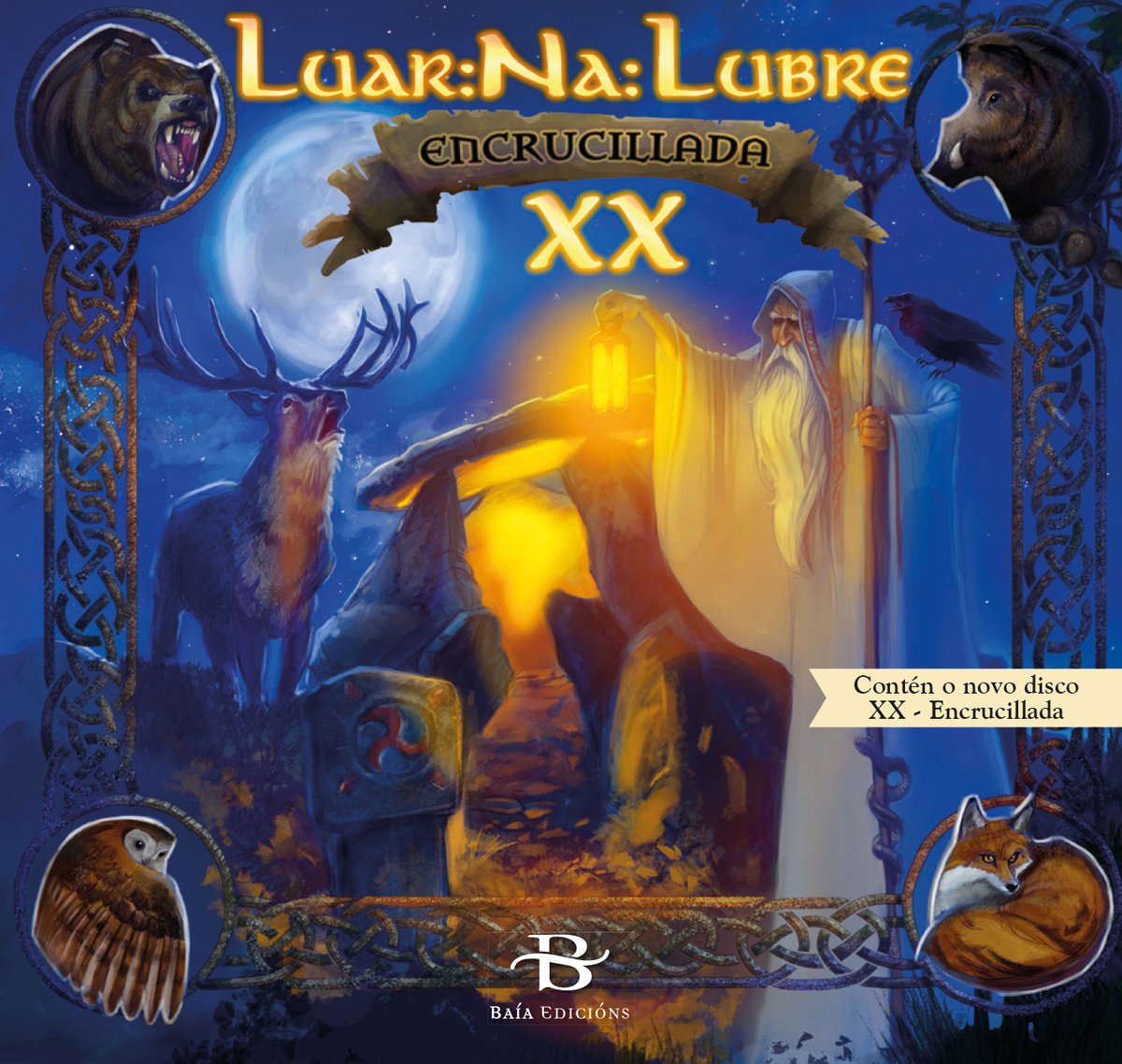 Felices de comunicar que, en breve, contaremos co libro-disco 'Luar Na Lubre XX - Encrucillada', resultado de máis de setenta colaboracións, que enchen de orgullo e agradecen inmensamente todas e todos os compoñentes de #LuarnaLubre, con <a href="/BieitoRomero/">Bieito Romero</a> á batuta. 
<a href="/Calderon_STUDIO/">Calderón𝒔𝒕𝒖𝒅𝒊𝒐®</a>