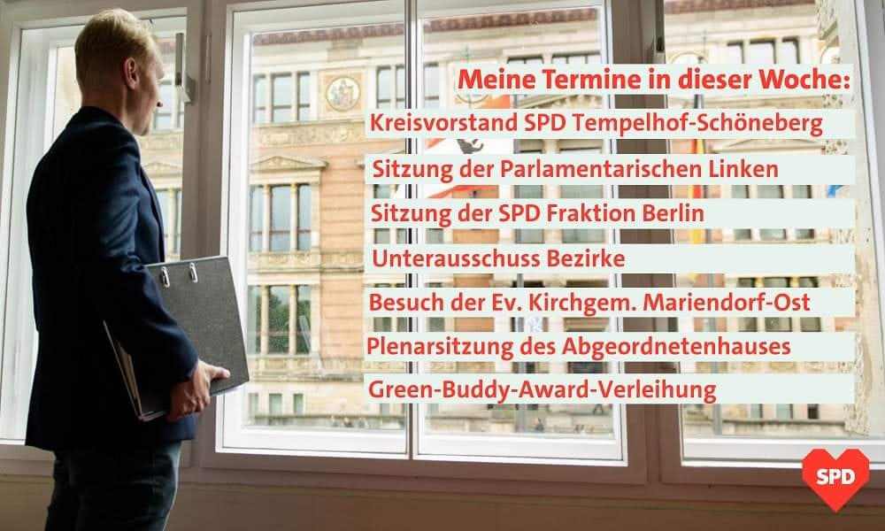 Einige meiner Termine in dieser Woche 📅 Allen einen guten Start in die Woche! 😊