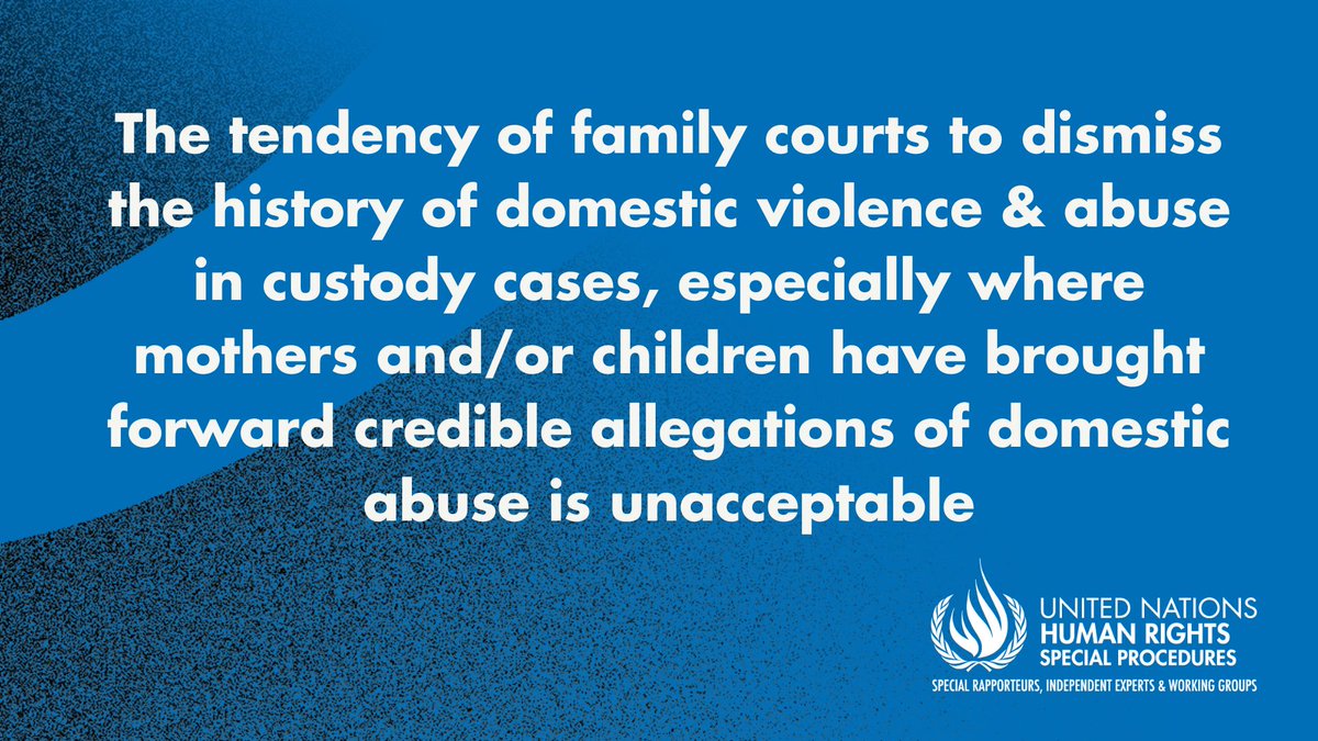 UN_SPExperts's tweet photo. #HRC53: Deeply embedded gender bias that pervades family court systems across the world subject women &amp; children to immense suffering &amp; violence. Make protecting them from violence a priority when establishing custody rights - @UNSRVAW 
👉https://t.co/qfmAEiH7D2 https://t.co/2FFQX4f3Fj