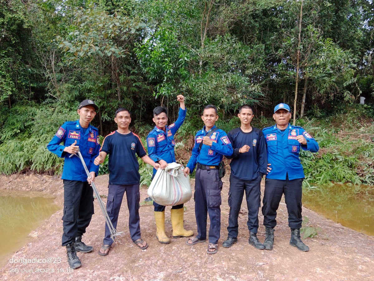 MEDIACENTERTB's tweet image. Pos Damkar Unit 2 Banjar Agung mengevakuasi #ular jenis #Sanca dengan panjang tubuh 5 meter yang masuk  ke pemukiman dan sering memangsa hewan peliharaan milik warga sehingga sangat meresahkan