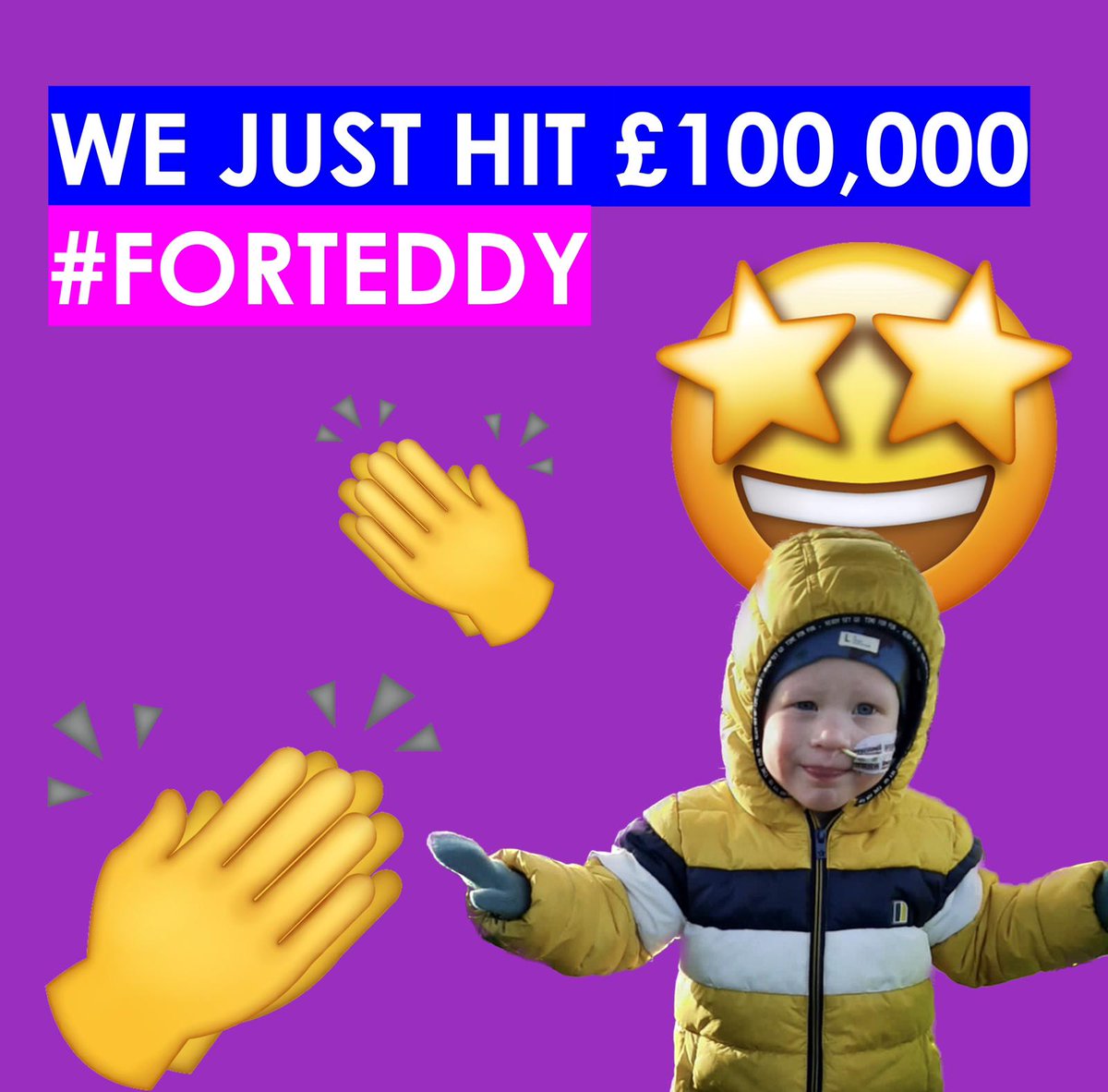 TeddyAndTheBigC's tweet photo. Something very exciting happened this weekend!

We have now passed £100k on our journey to raise £250-300k for Teddy to access lifesaving cancer treatment abroad ❤️

Find out more and donate here:
https://t.co/vpsGW2gpXG https://t.co/CbeJUyB9H3