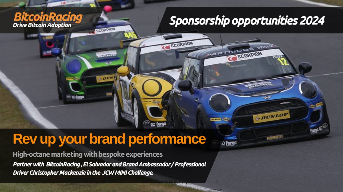 1/🏁 Exciting plans are underway for the 2024 season! Join us in the immensely popular <a href="/MINIChallengeUK/">The MINI CHALLENGE UK</a>, where you can supercharge your brand's performance and showcase your unwavering commitment to promoting #Bitcoin. Read on to discover the benefits of partnering with us 👇