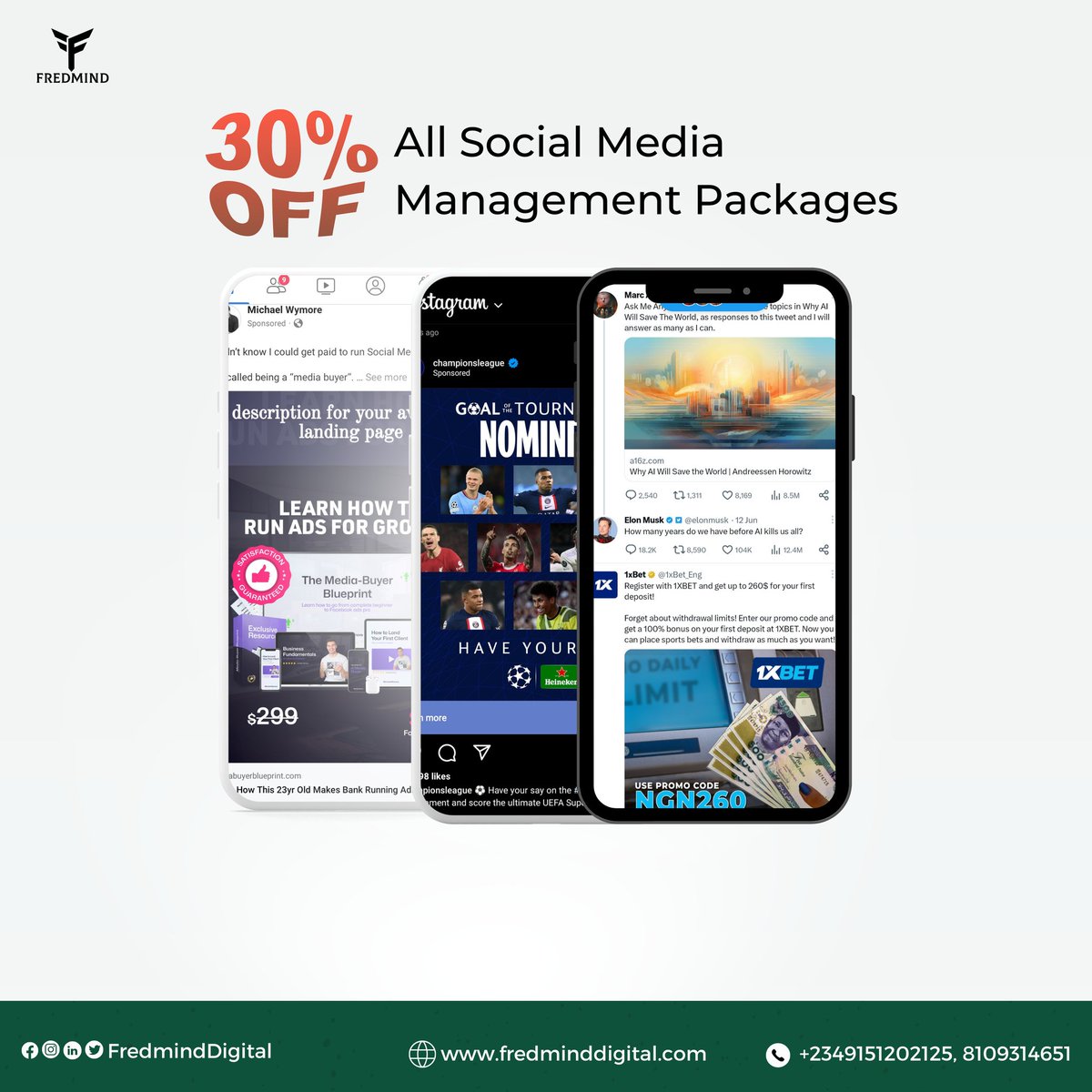 fredminddigital's tweet photo. It's a new week!
Probably you already have your goals lined up for the week, however, you should include your brand's visibility in the list! π₯
This offer won't last forever!
Take advantage of it now!
Reach out to us...
#socialmediamanagement #socialmedia #tech #fredmind https://t.co/tTzUrpPHoa