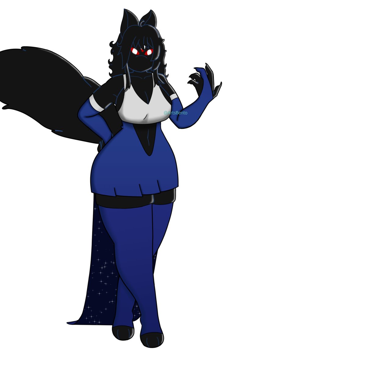 Another post of my character Tn'ebra, who definitely need to draw more of