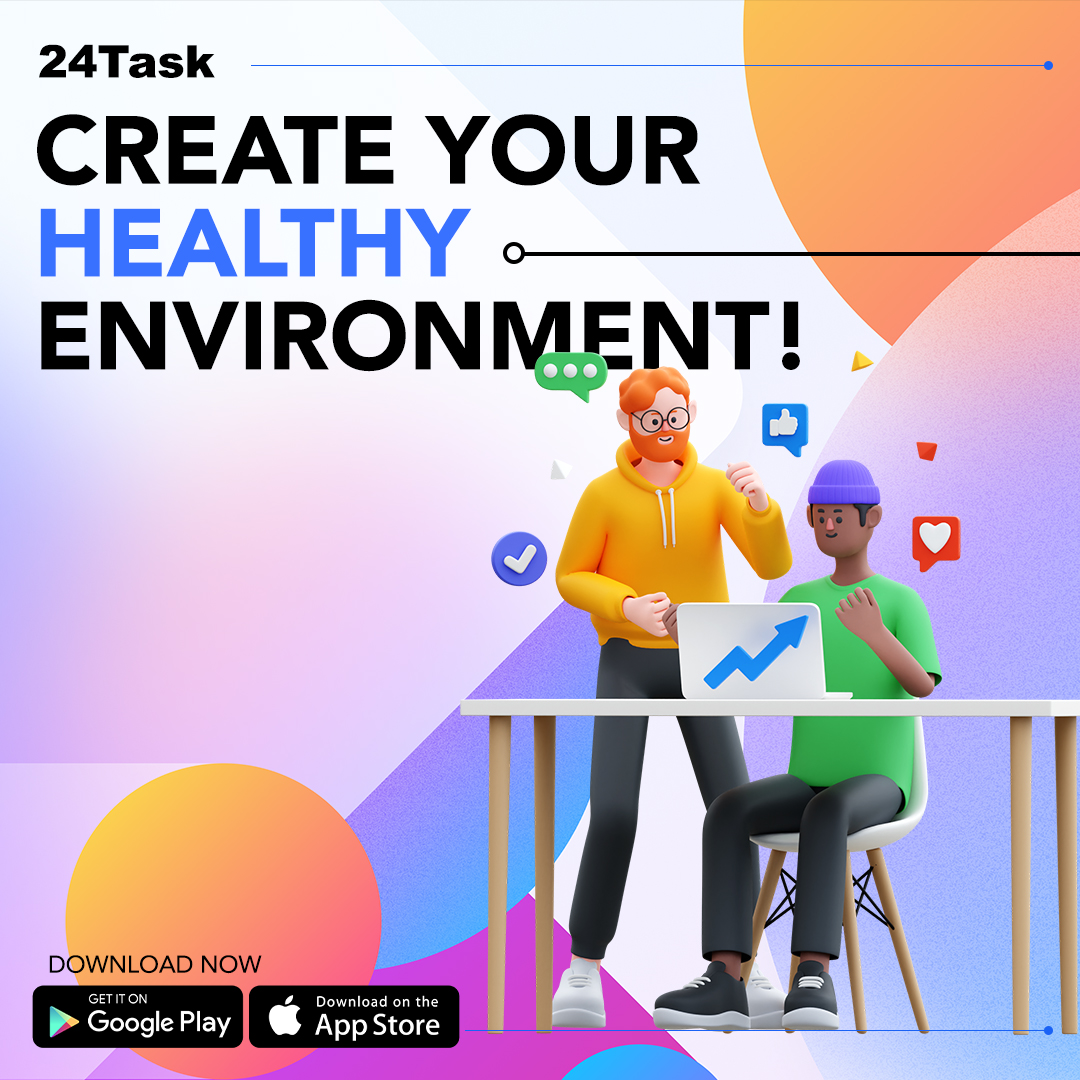 24taskEN's tweet image. Know how to create a healthy environment in freelancing! 👇

Get the App or visit the website Now! 24task.com 

#24Task #FreelanceTeam #AffordableSolutions #BusinessOwners #BoostYourSuccess.
